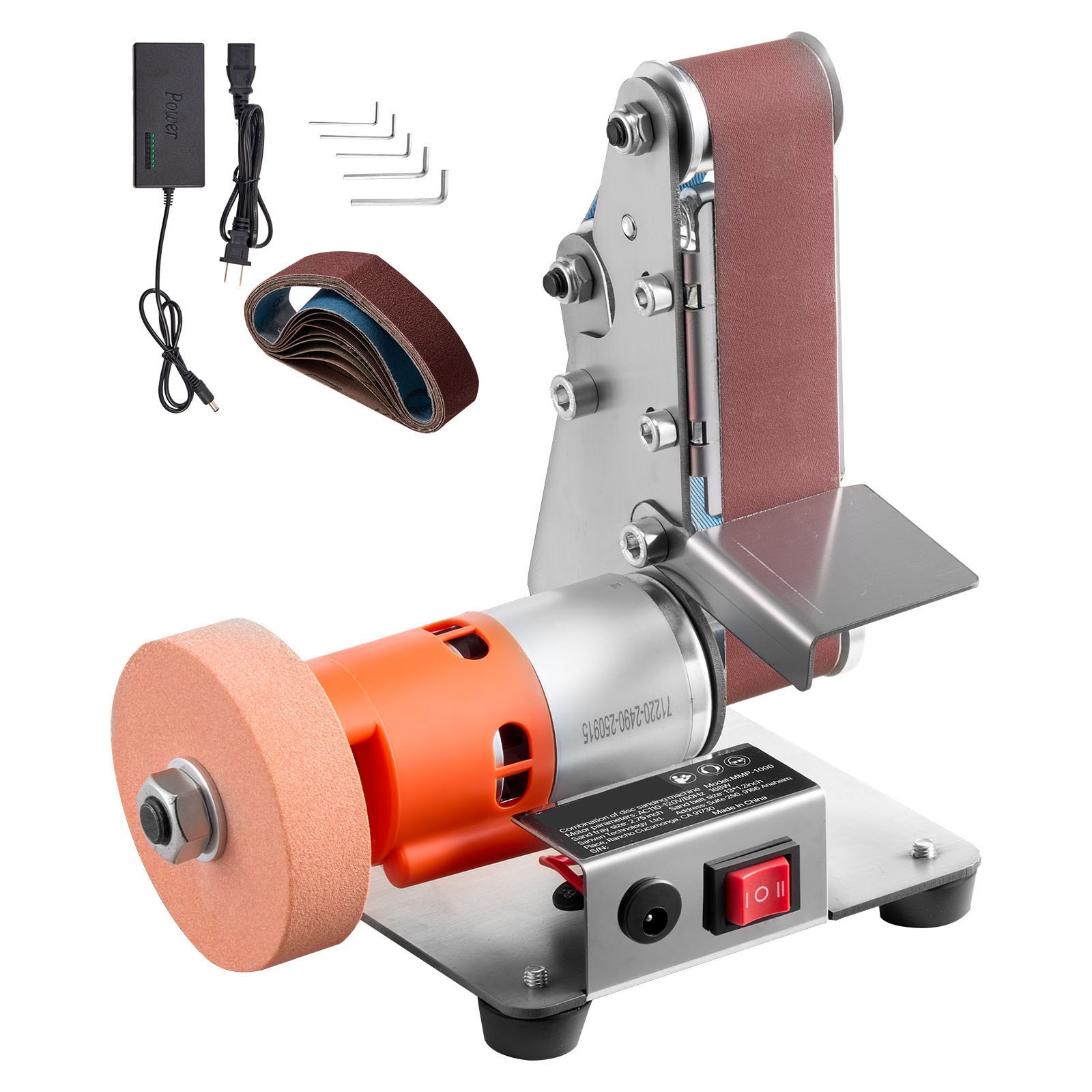 Uimoso 3-in-1 Compact Belt Sander Grinder Polisher with Adjustable 7 Speeds