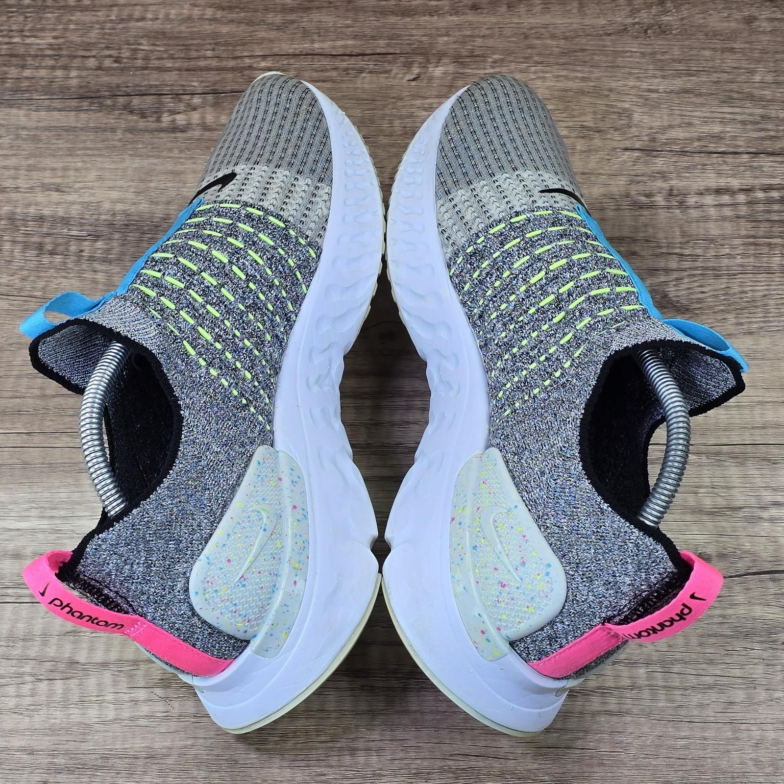 Nike React Phantom Run Flyknit 2 Men's Size 11 Gray Running Shoes (CZ7865-100)
