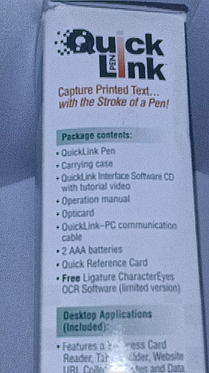 WizCom QuickLink Pen Handheld Scanner Super Pen 🔵