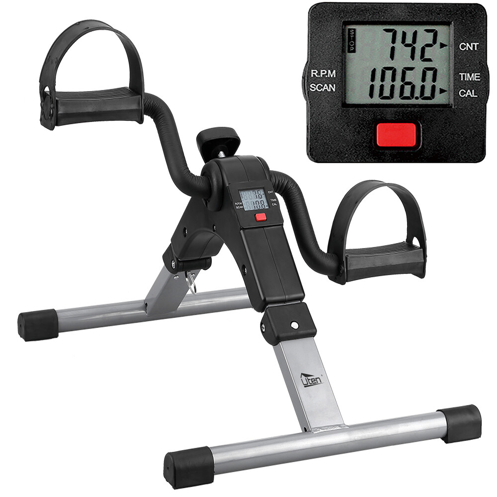 Foldable Mini Pedal Leg Arm Resistance Exercise Bike LCD Display Home Fitness