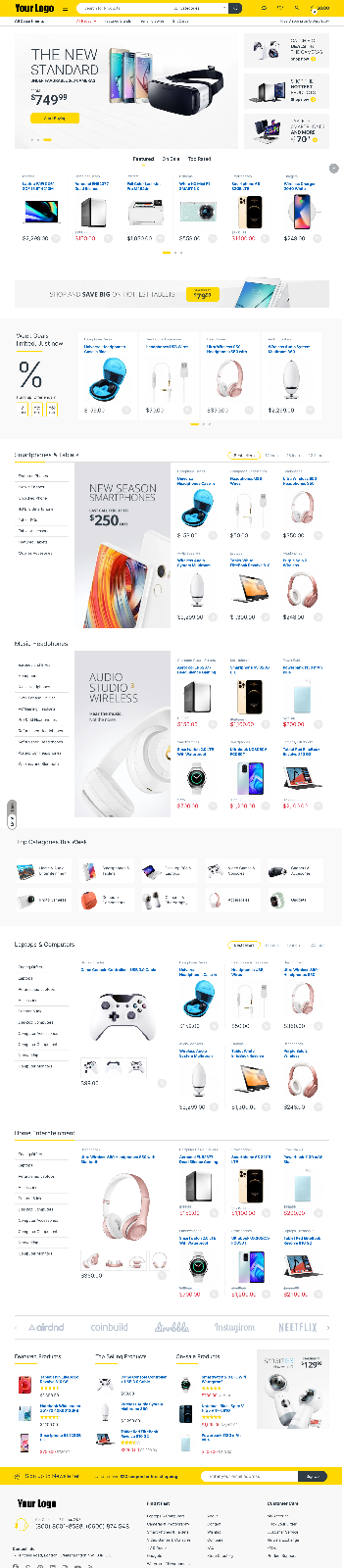 Electronics Marketplace Website Design with Free 5GB VPS Web Hosting