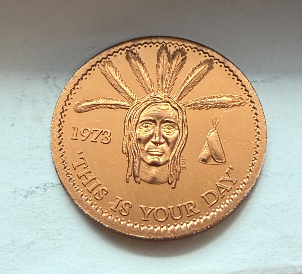 Pete Fountains Half/Fast Walking Club 1973 Copper Doubloon This is Your Day 1A
