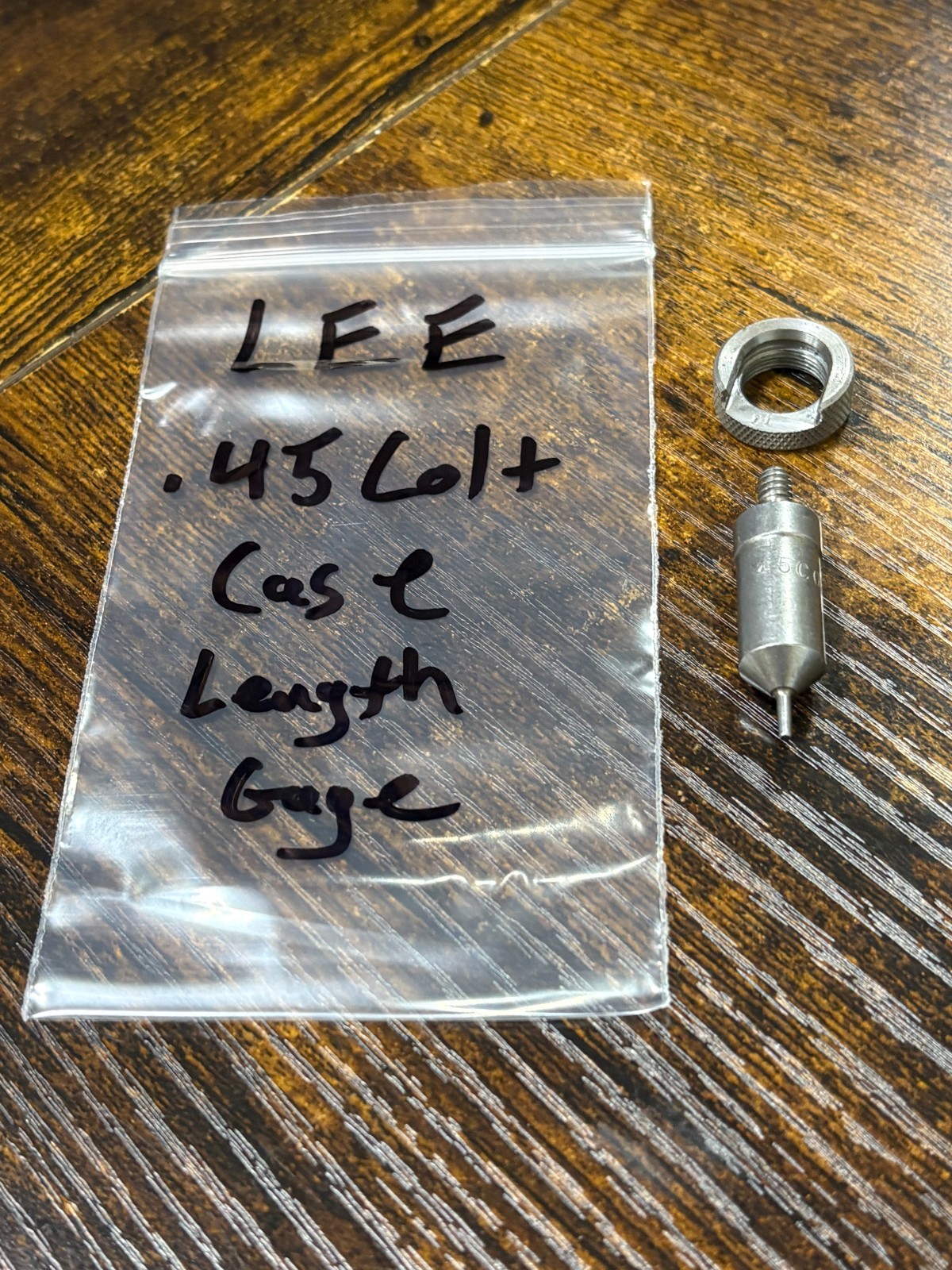 Lee case length gauge and shell holder for trimmer .45 Colt Used