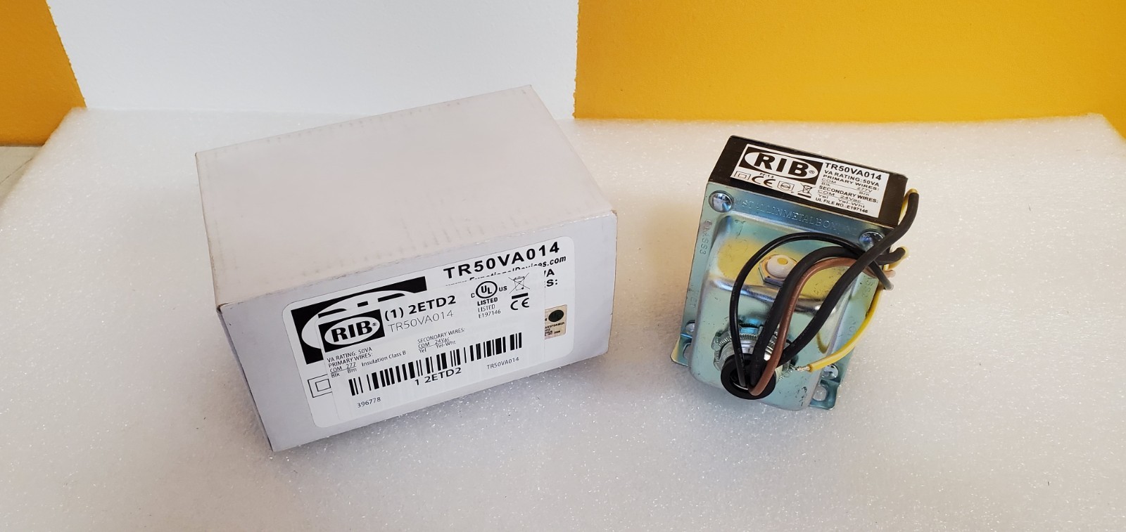 Functional Devices RIB TR50VA014 50VA 4-WIRE CLASS 2 TRANSFORMER W/ GUIDE NEW!