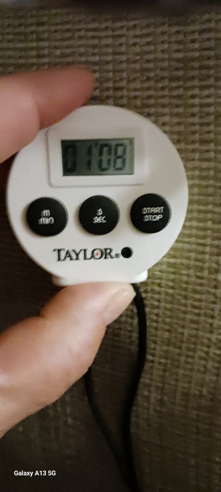 Taylor  Digital  Timer White Plastic Magnetic Back Wear around neck Kitchen Item