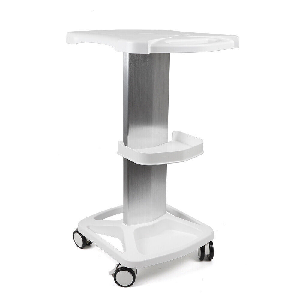 3 Tiers ABS Aluminum Alloy Medical Cart Mobile Lab Trolley Hospital Utility