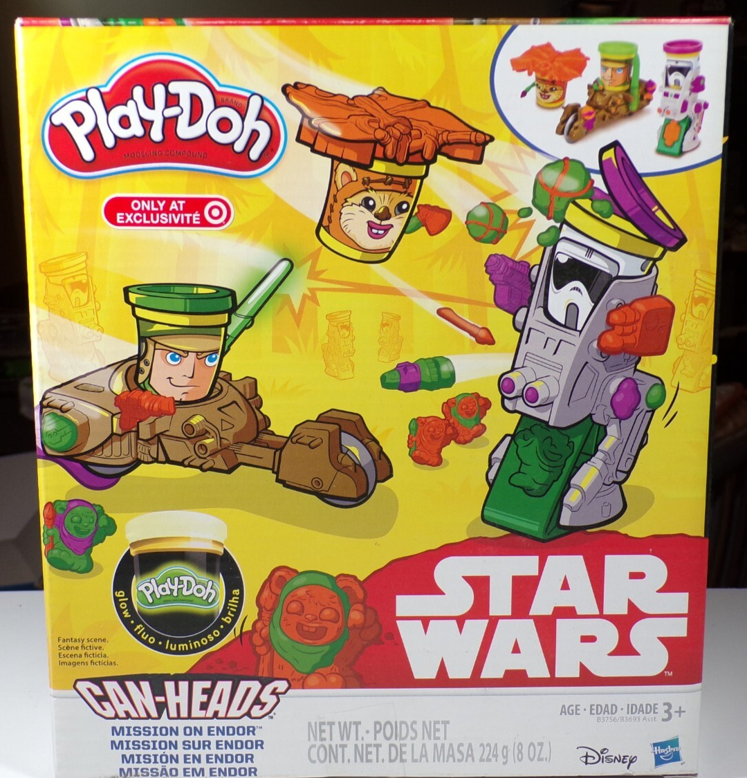 Star Wars RETURN OF THE JEDI Can-Heads MISSION ON ENDOR PLAY-DOH PLAY SET NISB