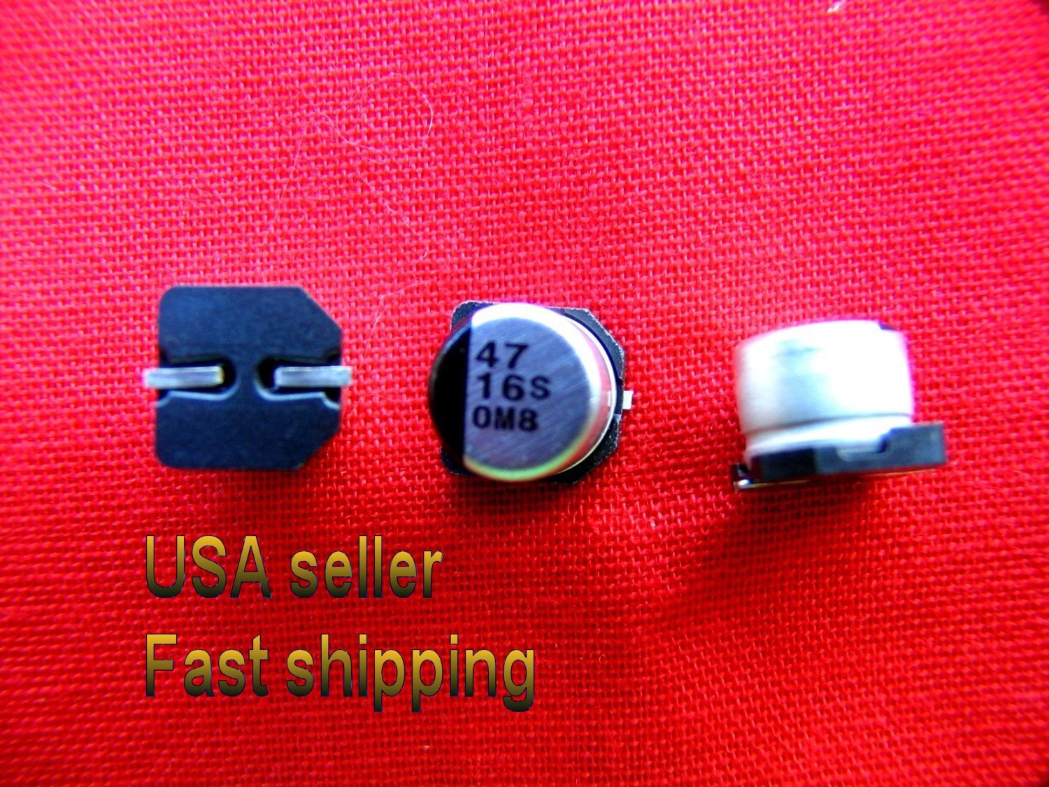 50 pcs  -  47uf 16v  SMD  PANASONIC  electrolytic capacitors