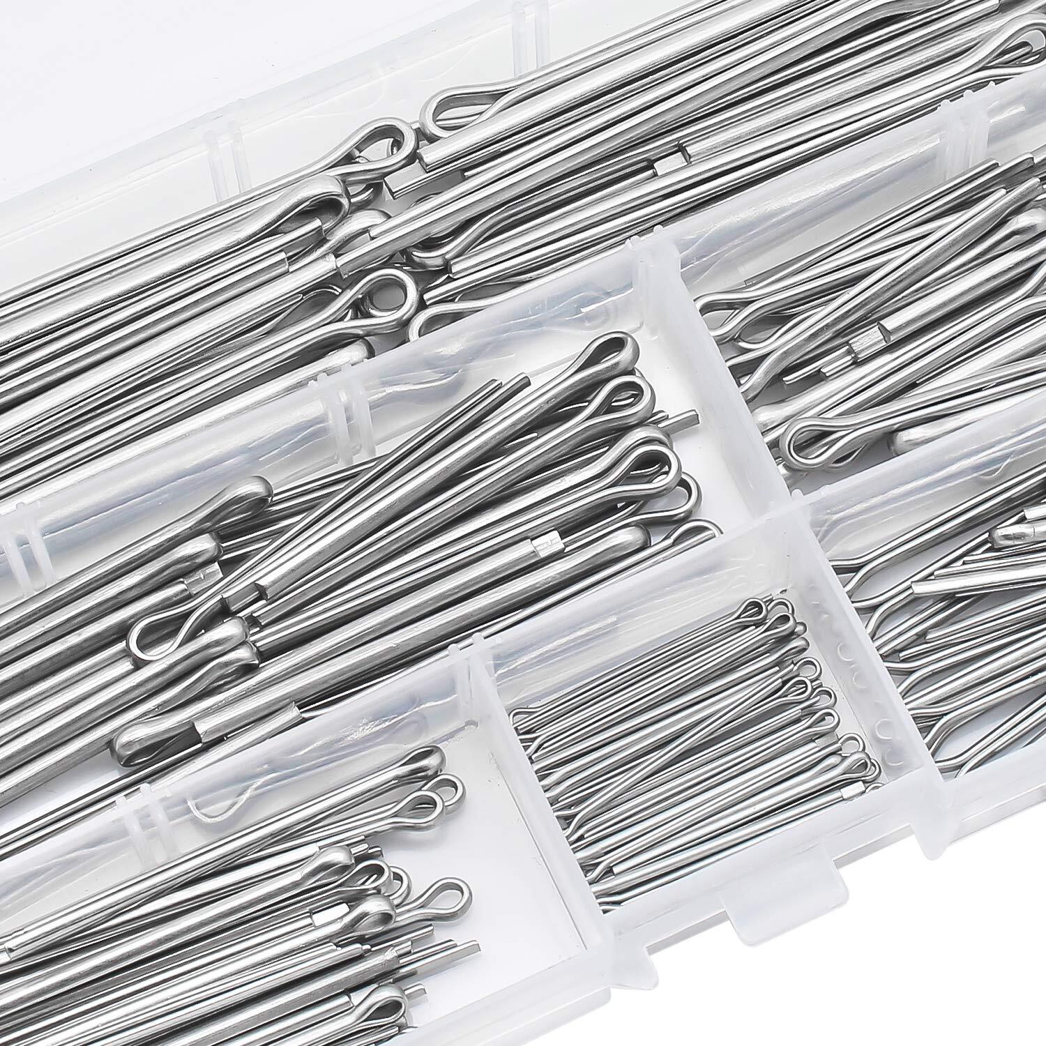 360 PCS 304 Stainless Steel Cotter Pin Assortment Kit Durable and Versatile