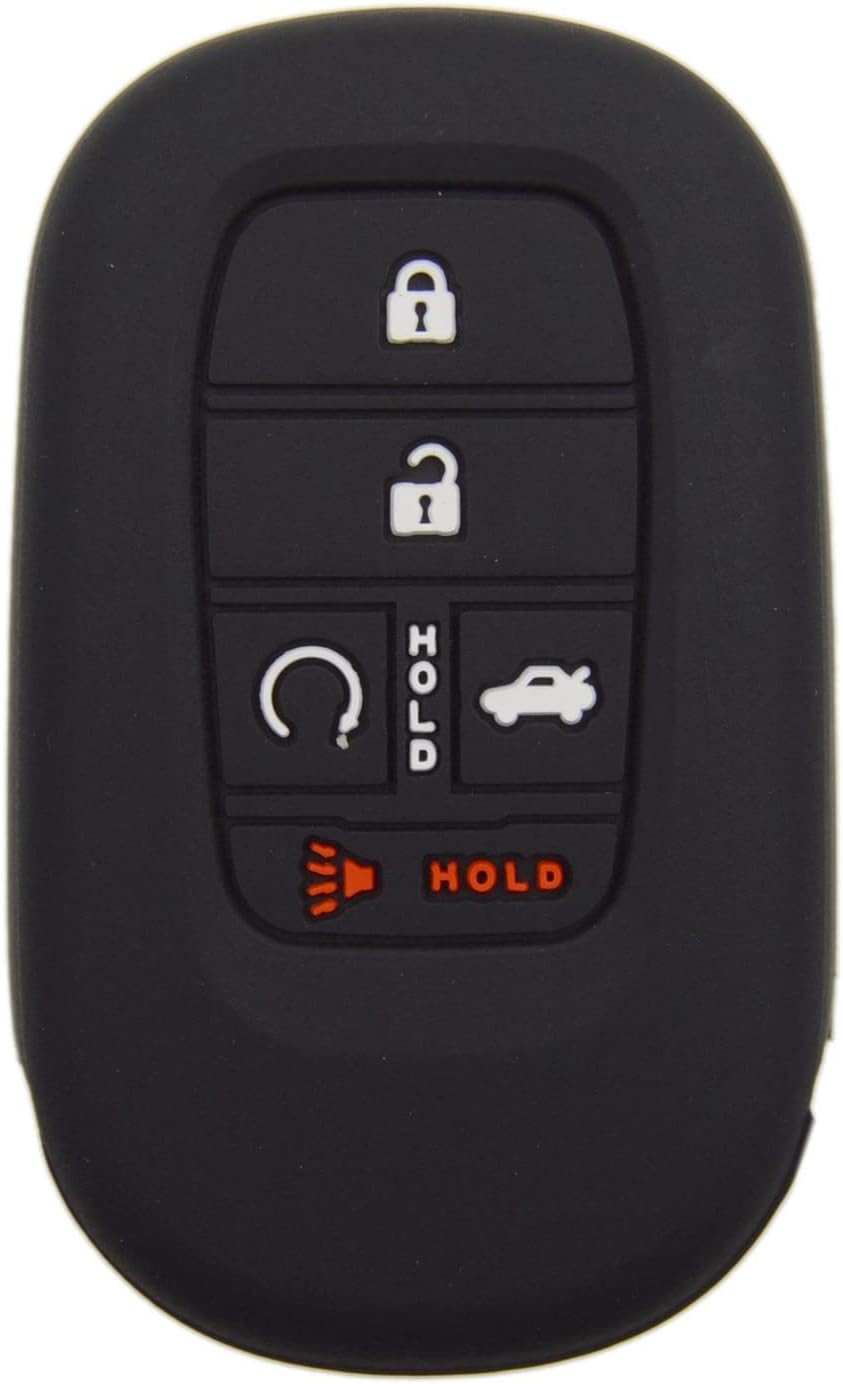 Silicone Keyless Entry Remote Control Key Fob Cover Case Protector Black+Gray