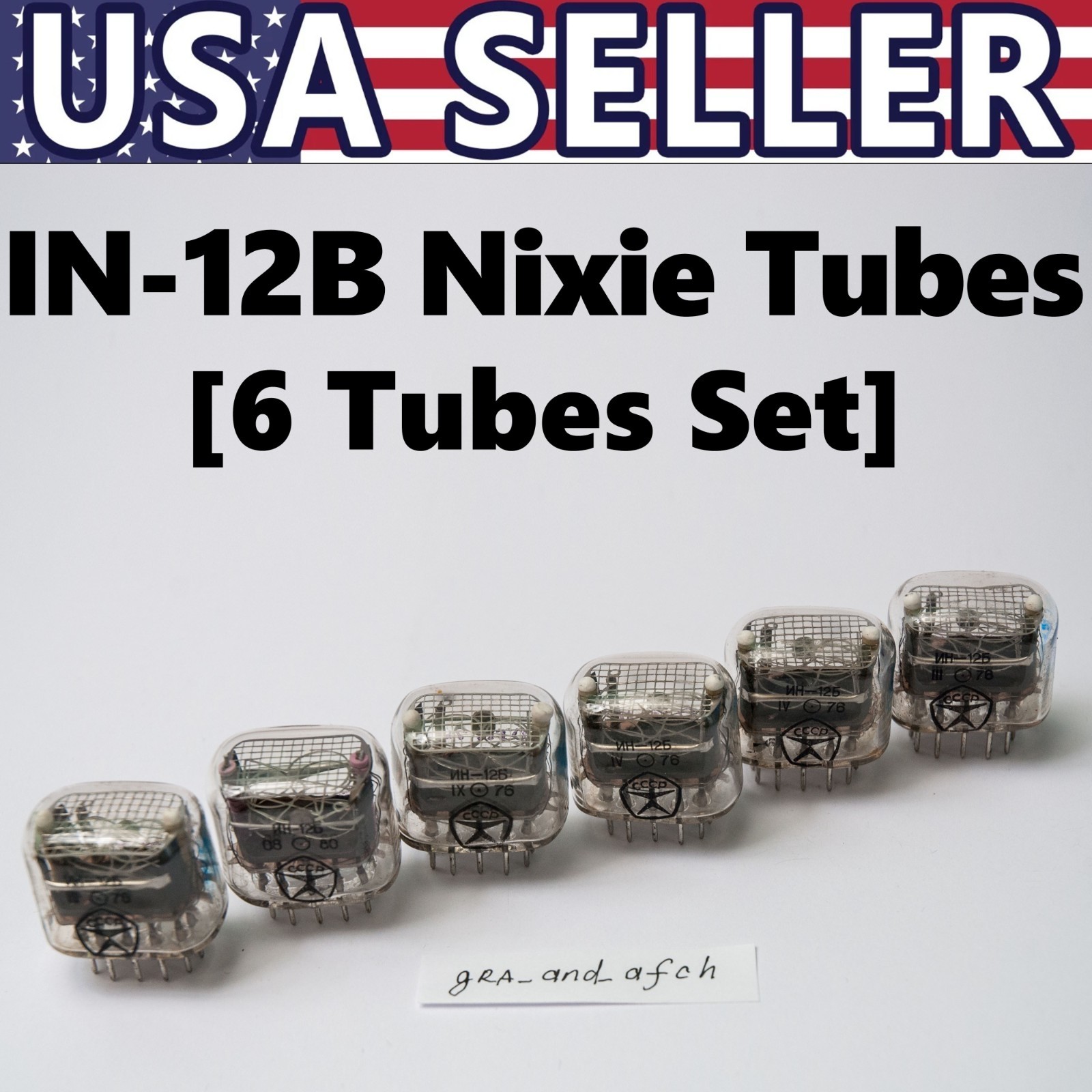 IN-12B Nixie Tubes UNUSED TESTED [6 TUBES SET] FAST DELIVERY - USA Seller