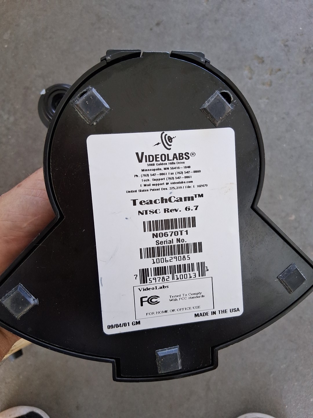 VideoLabs TeachCam NTSC Rev. 6.7 Free Ship
