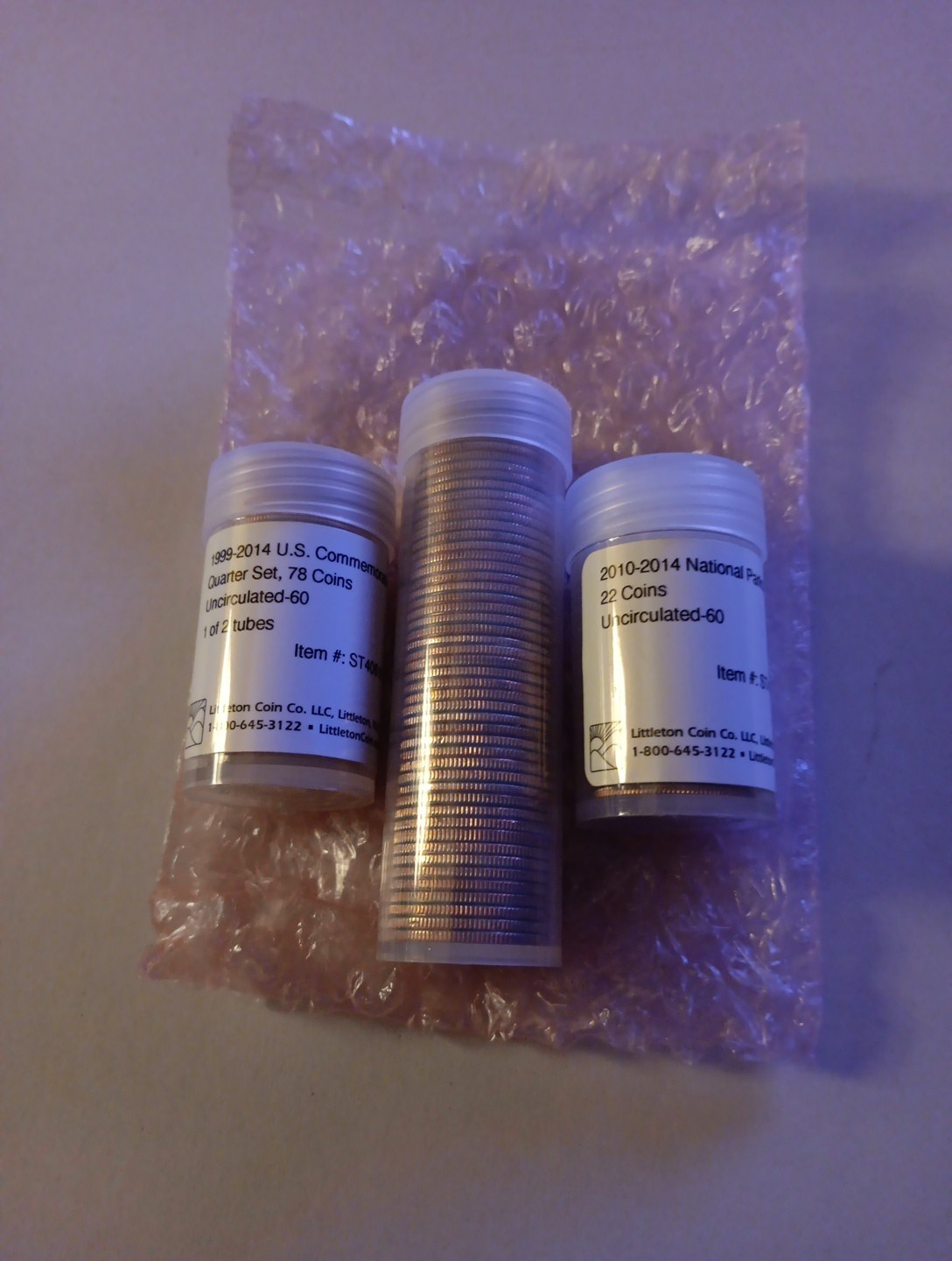 1999-2014 U S Comm Quarter Set,78 Coins +2010-2014 Nat. Parks 22 Coins=100 Coins