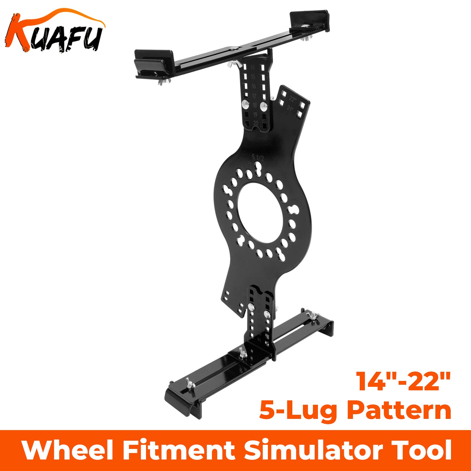 5-Lug Pattern 14"-22" Wheel Fitment Simulator Tool Tire Size For Measurement
