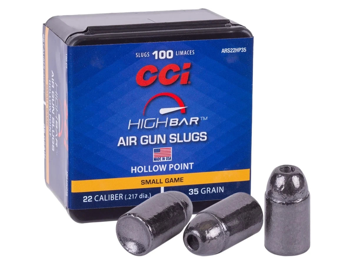 (NEW) CCI High Bar Air Gun Slugs, .22 Cal, 35gr, Hollow Point, 100ct