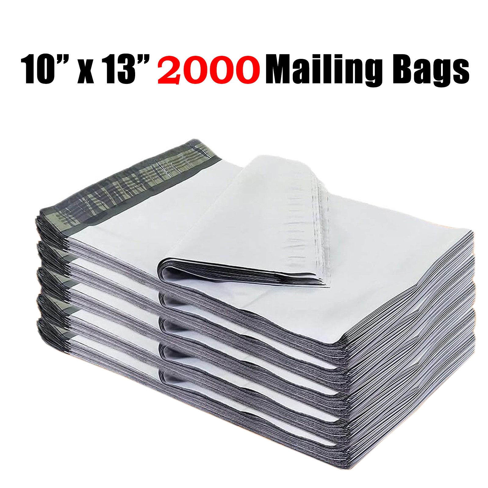 2000 10"x13" Poly Mailers Plastic Shipping Envelopes Mailing Bag Self Adhesive