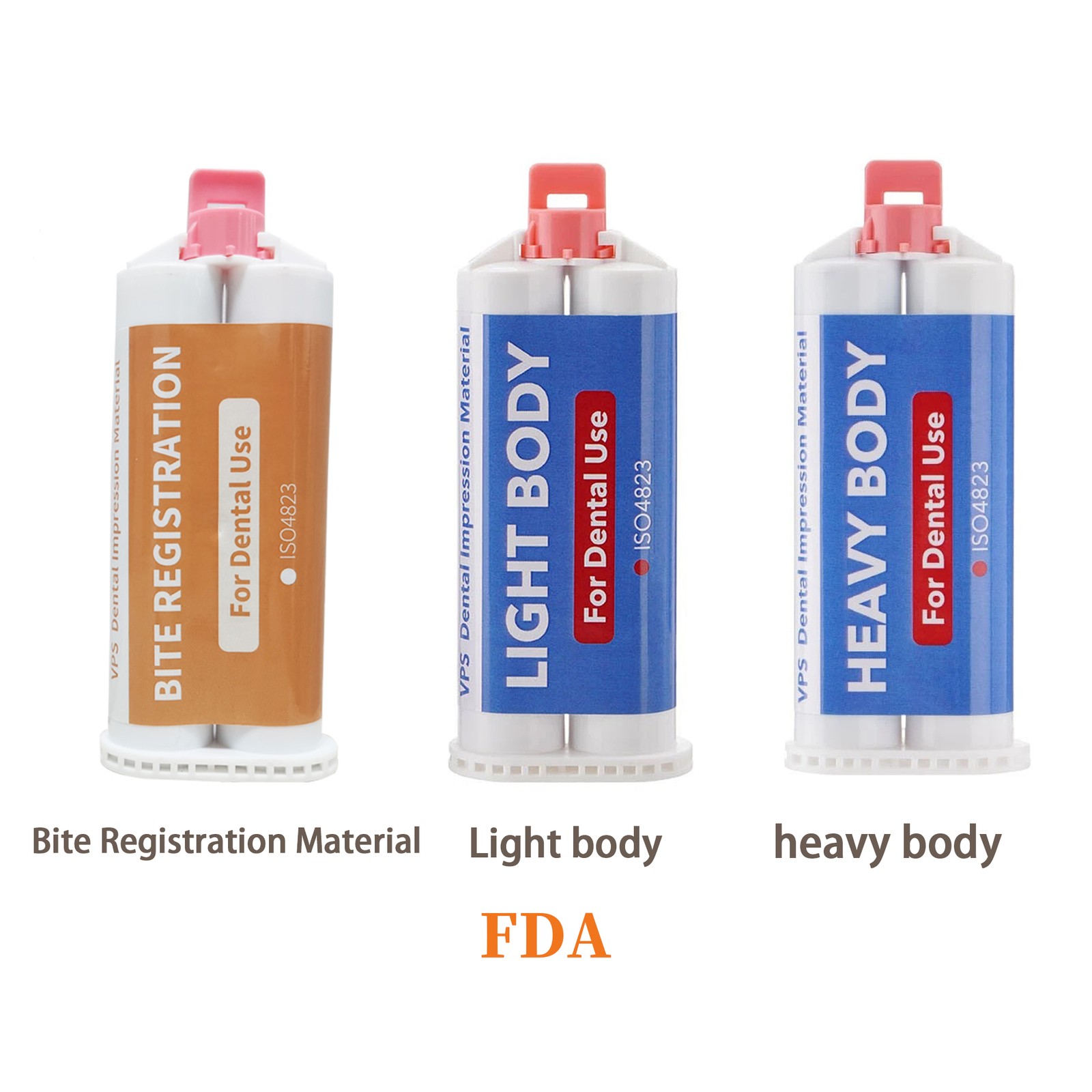 8Pc 50ML Dental Impression Material Dental Bite Registration Material Cartridges