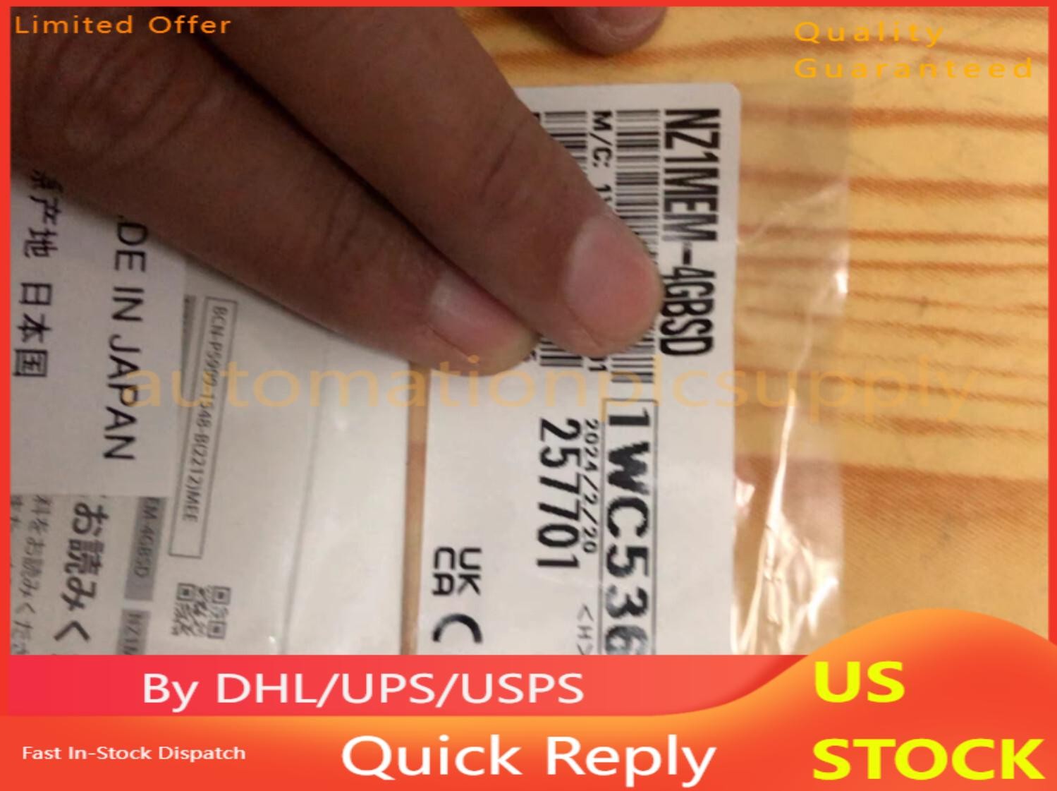 1PC New Mitsubishi NZ1MEM-4GBSD NZ1MEM4GBSD 4GB Memory Card Free Ship #TT