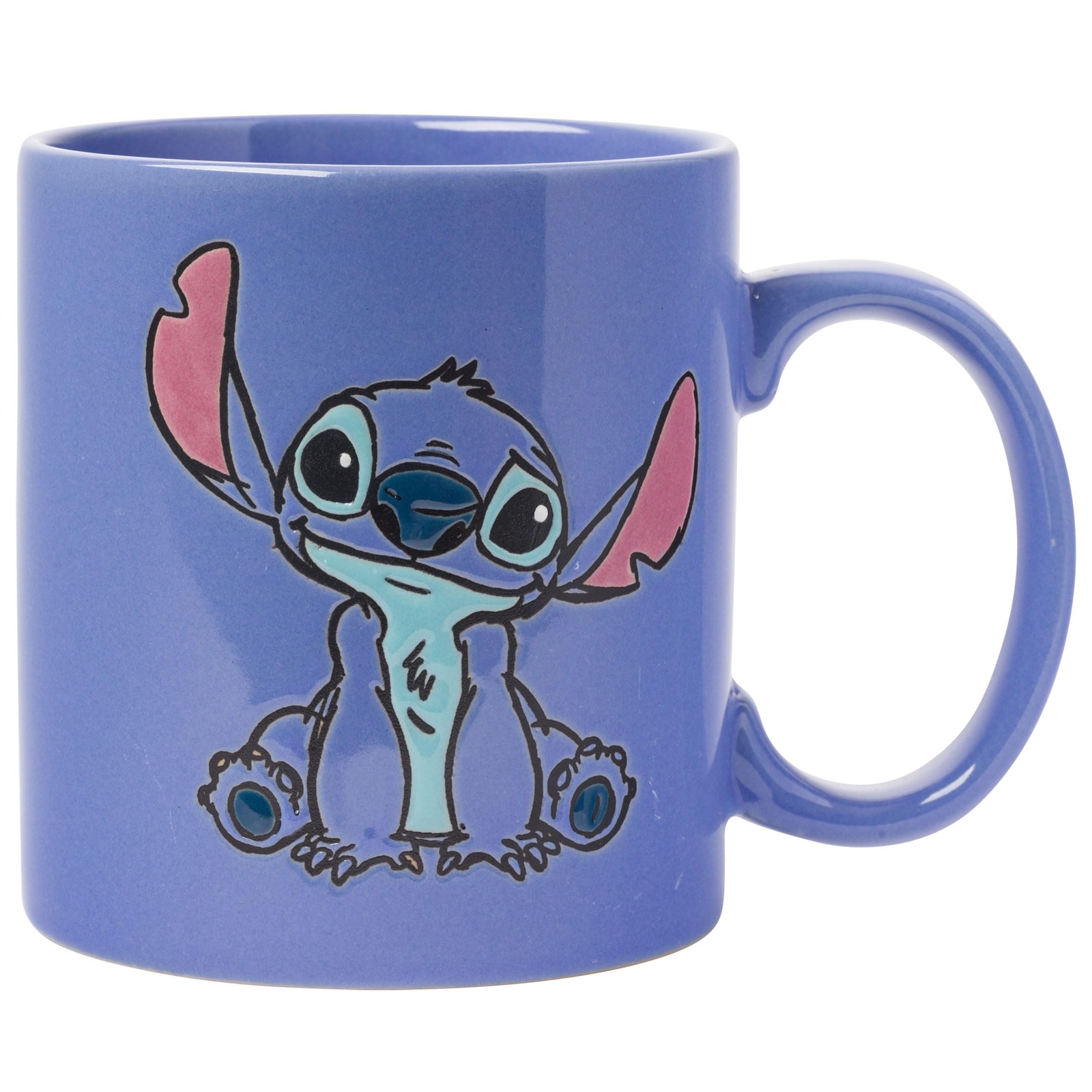 Silver Buffalo Lilo and Stitch Front and Back Sketch Wax Resist Ceramic Mug, ...