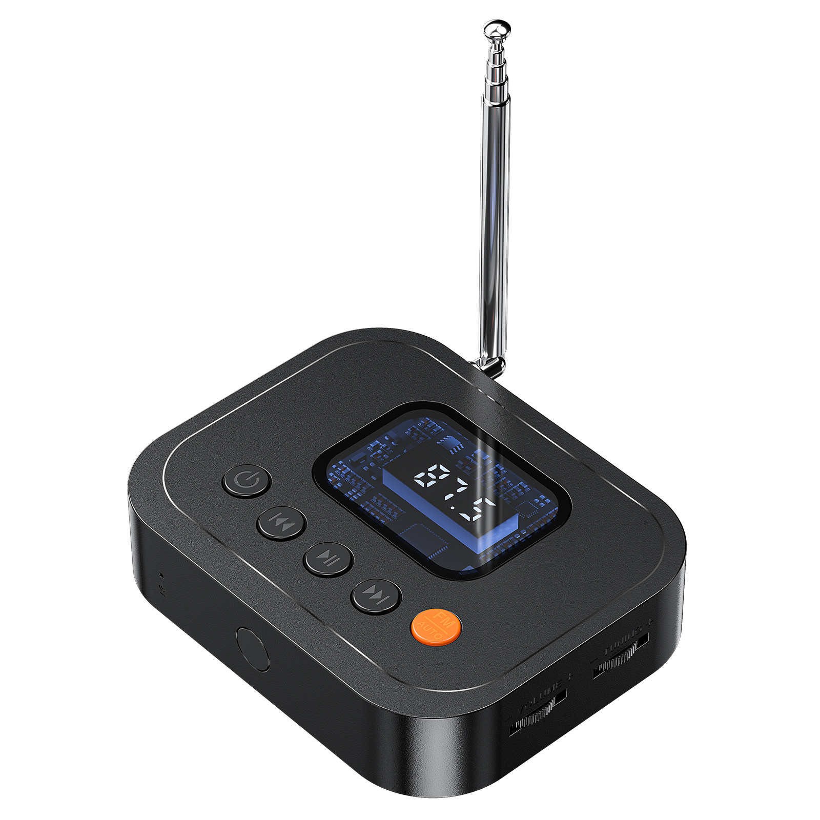 2 in 1 Bluetooth 6.0 HiFi Audio Receiver FM Radio Adapter with LED Display USB