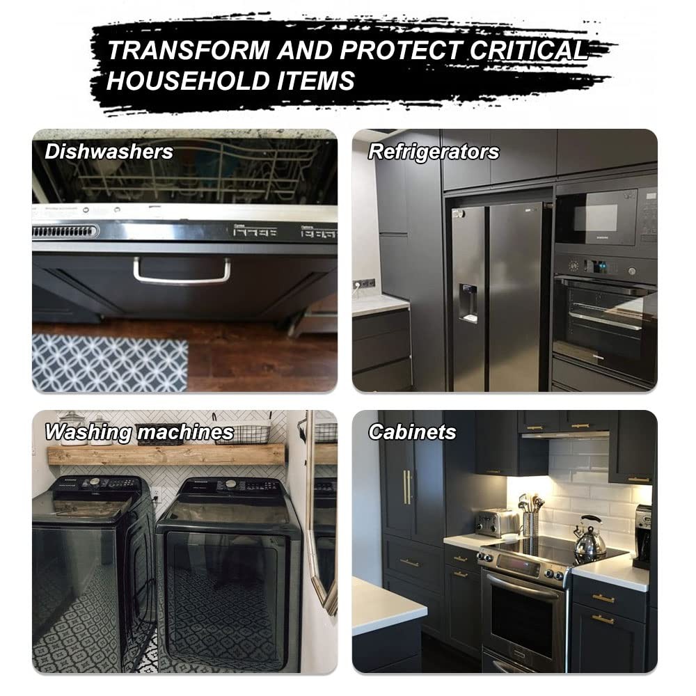 Cocomfix Black Appliance Touch Up Paint High Gloss Paint Touch Up for Refrig...