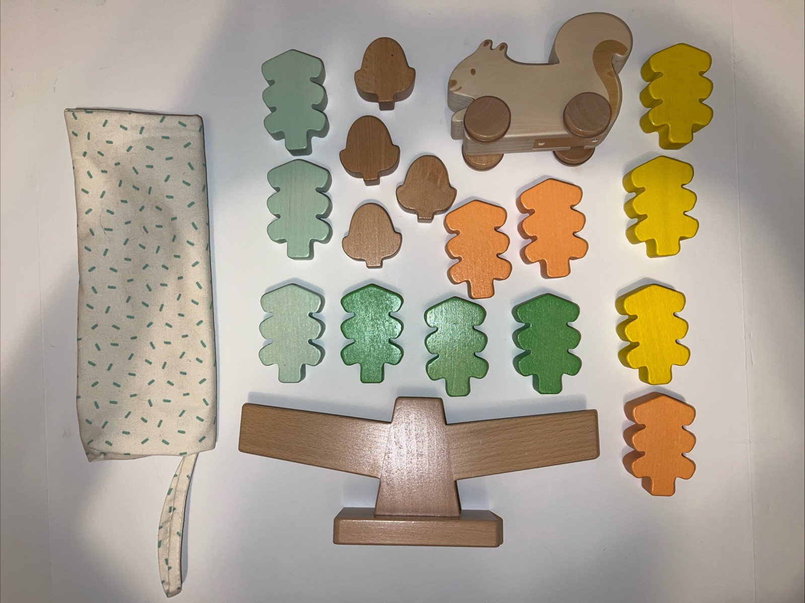 KiwiCo Stacking Wood Tree Set - Discontinued  - Never Used - No Box
