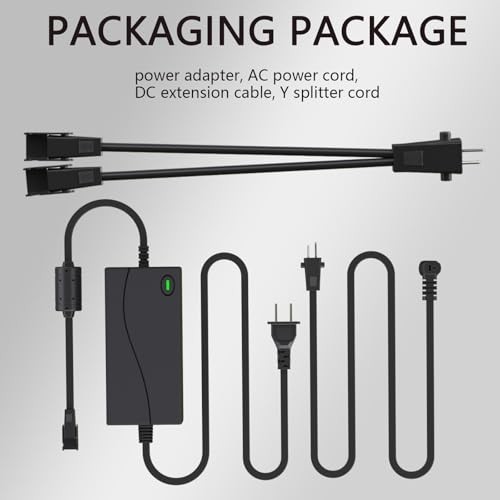 Dual Motor Recliner Power Cord Replacement,29V 2A Power Supply with 2 STRAIGHT