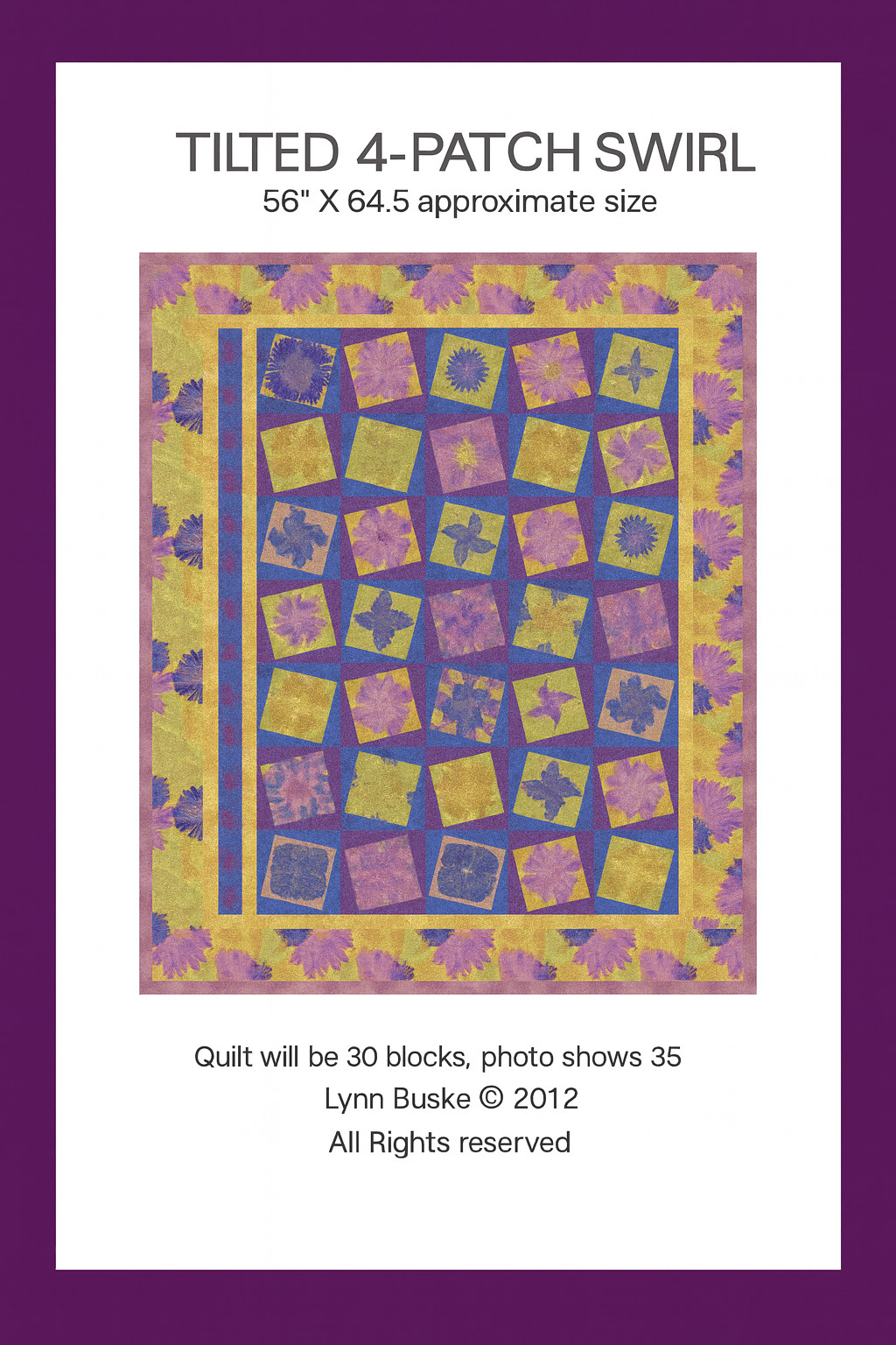 New in Package | Tilted 4-Patch Swirl Ruler Set | Quilt Pattern Precision |