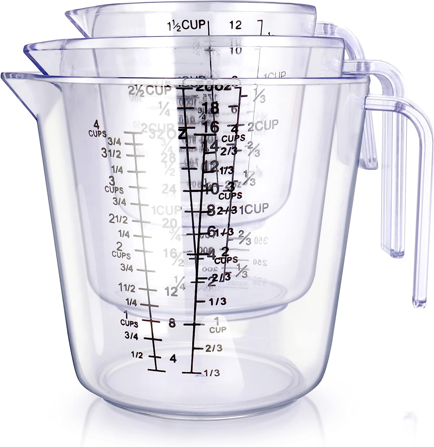 Measuring Cups Set, Liquid Measuring Cups for 3 for Kitchen - BPA Free Plastic S