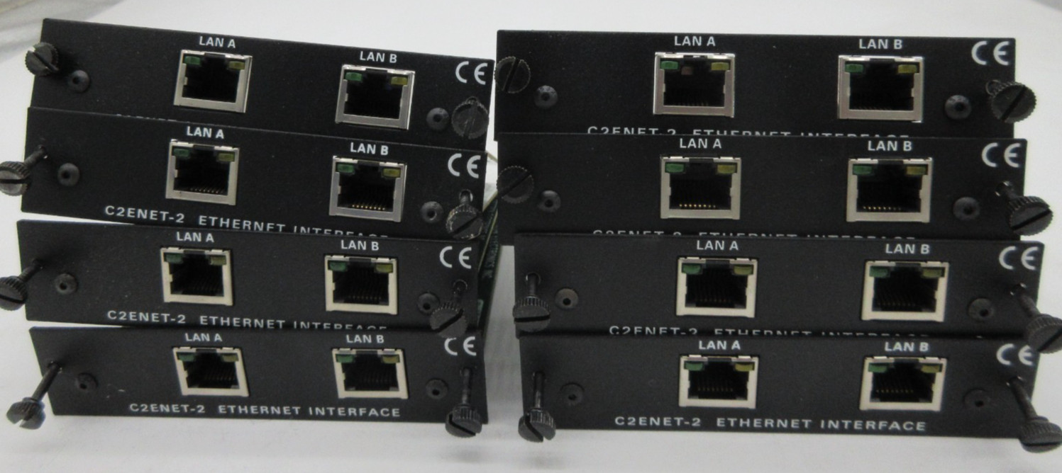 LOT OF 8 Crestron C2ENET-2 Dual Port Ethernet Card