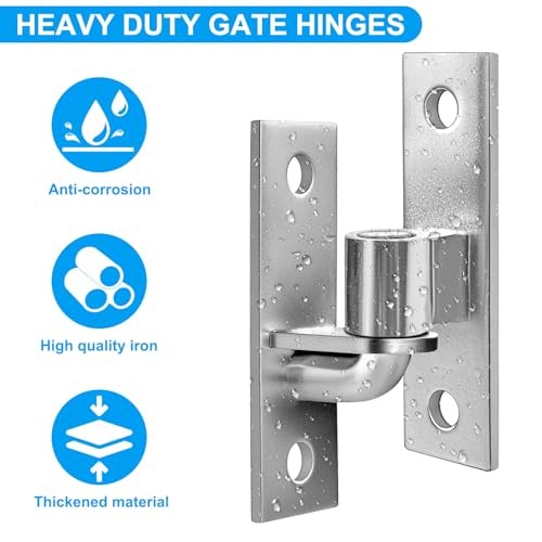 Wall Mount Gate Hinges with 5/8 Hinge Pin,Gate Hinges Heavy Duty for Pack(4pcs)
