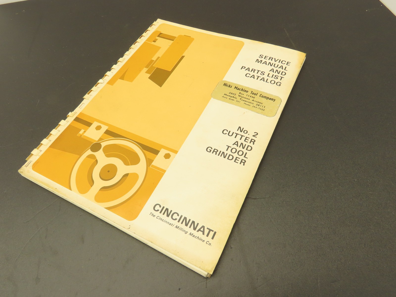 Cincinnati No 2 DO Cutter & Tool Grinder Owner Operator Instruction Manual