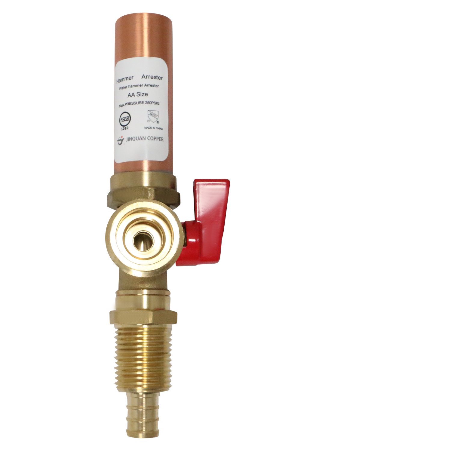1 Pc XFITTING Washing Machine Stop Valve, 1/2" Pex B x 3/4" MHT, Red