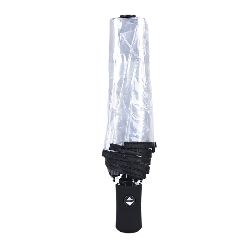 Automatic Open Close Fold Windproof Umbrella Compact Rain Transparent Clear YN y