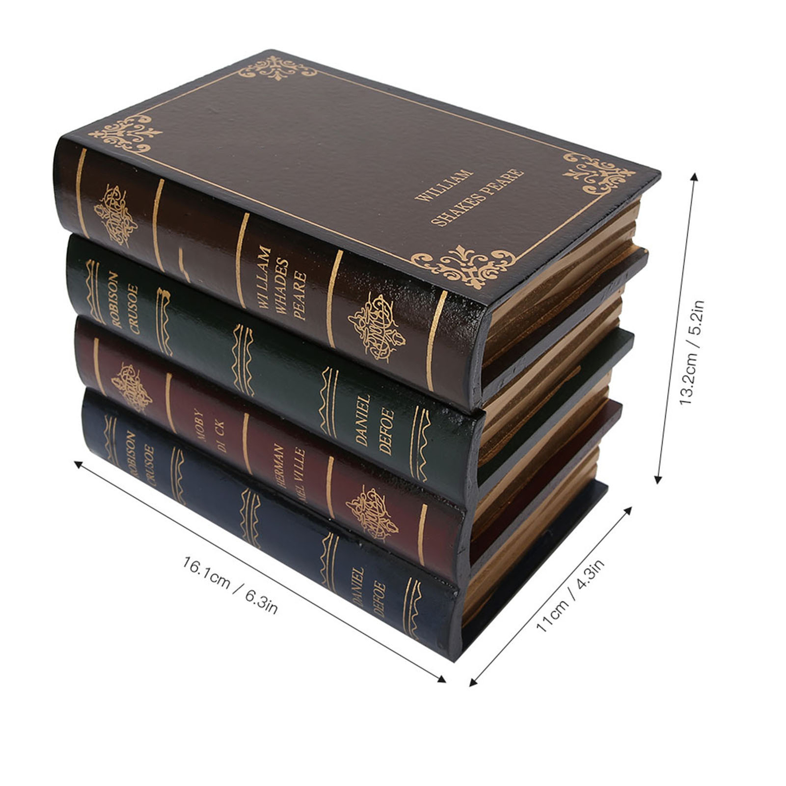 Book Shaped Box Home Decoration Props Office Bookcase Ornaments Jewelry Storage