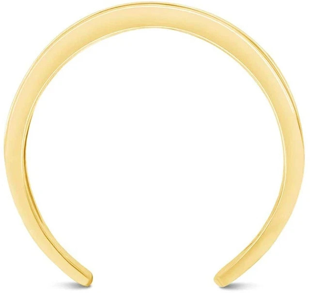 Round Simulated Emerald Channel Set 14k Gold Plated Silver Adjustable Toe Ring
