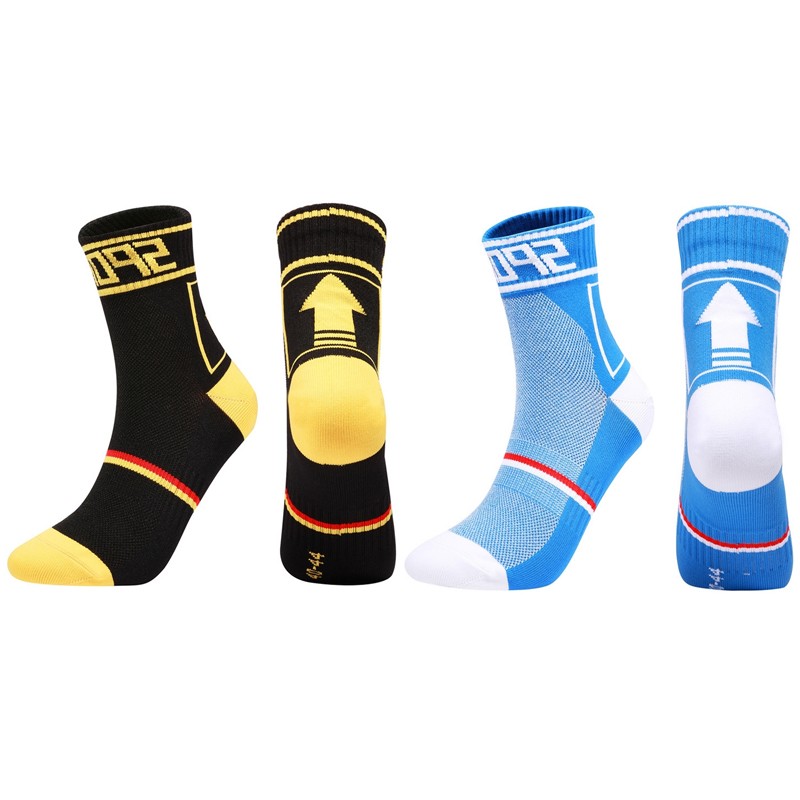 2 Pairs Cycling Socks Road Riding Bicycle Bike Sports Ankle Socks XC Blue Black
