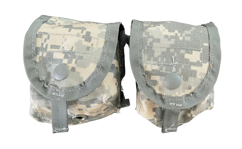 2 PACK USGI HAND GRENADE POUCH US Army ACU UCP Digital MOLLE Utility Pouch MINT