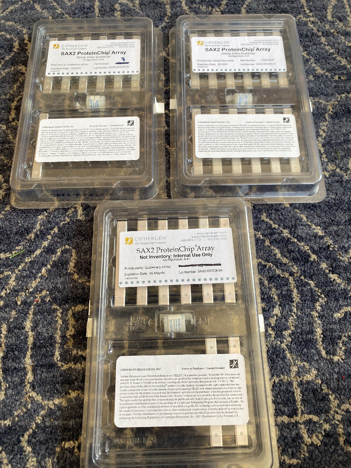 Lot Of 28 Ciphergen Proteinchip Array SAX2