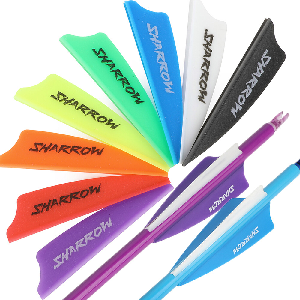 50X 2" 3" Archery Vanes Rubber Fletches Fletching Hunting Bow Arrows Shaft DIY