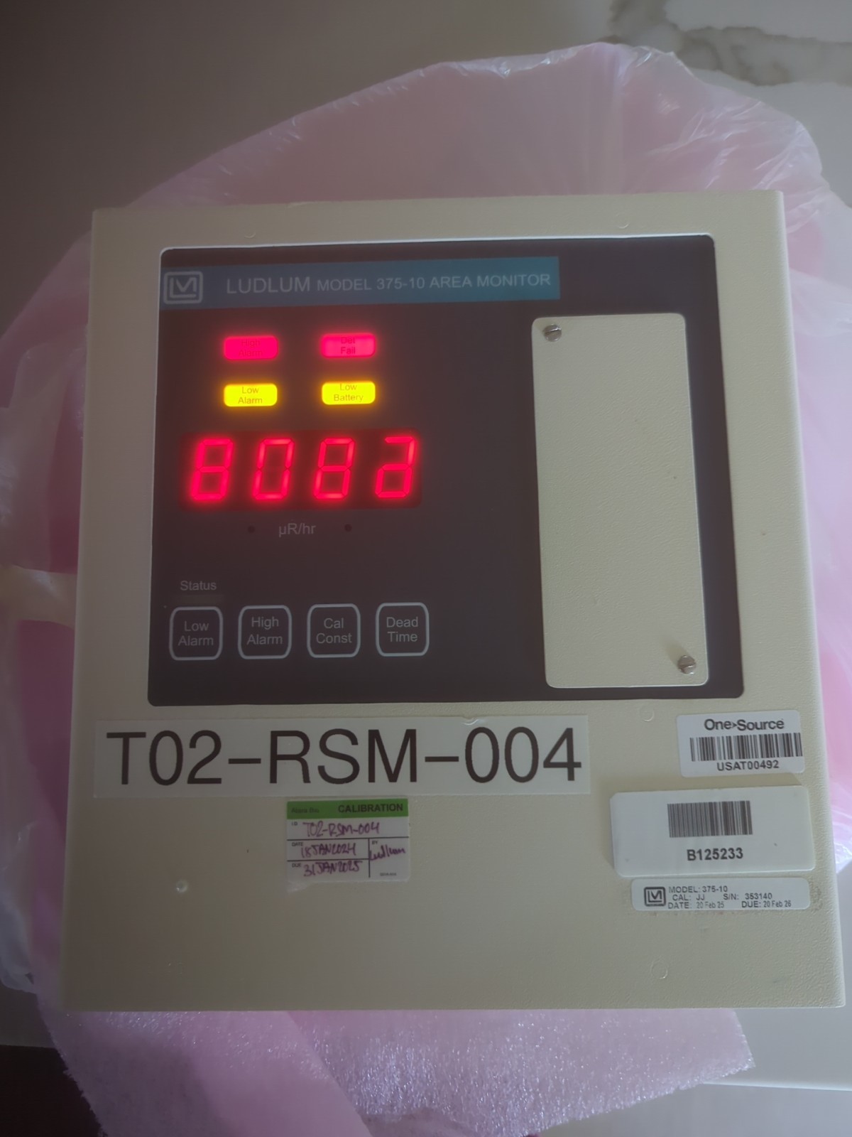 Ludlum Model 375-10 Area Monitor PLZ READ FOR PARTS Calibrated Ships Free SHED