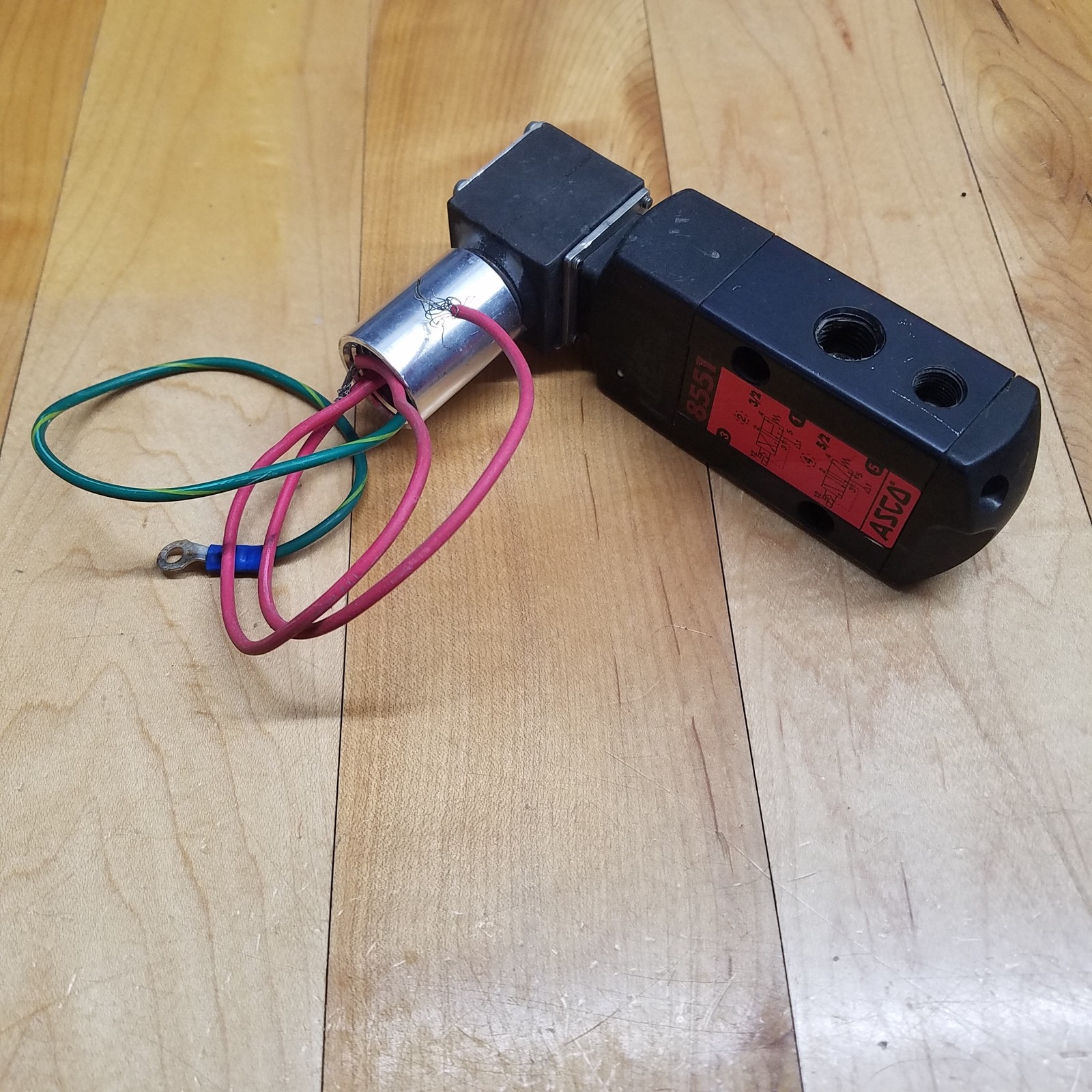 ASCO EF8551A1MS Inline Spool Valve, Direct Mount, 1/4" Pipe, 110-120V, 50/60HZ