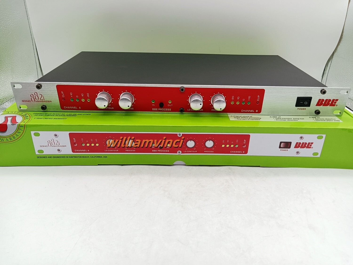 NEW 882i BBE Sonic Maximizer Rackmount Unit 1U With 1PCS XLR Cables
