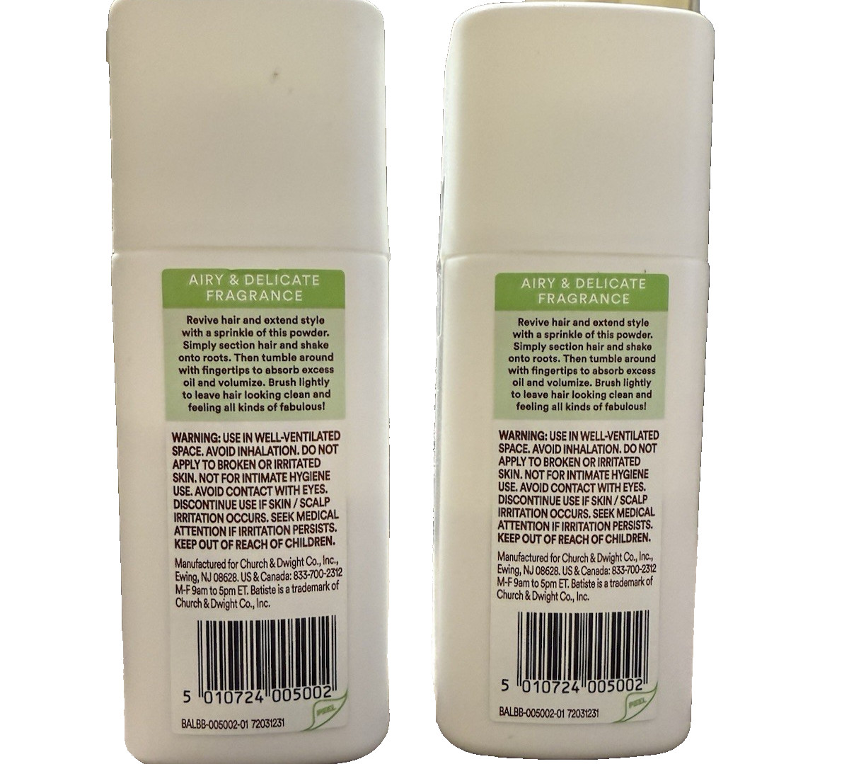 2-Batiste Dry Powder Shampoo , BARE SIMPLY SCENTED