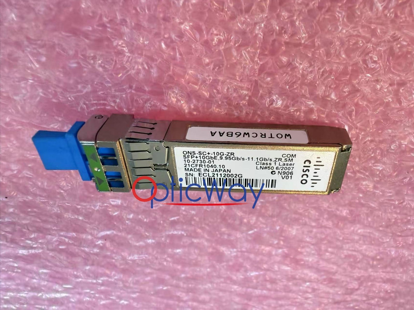 Cisco  ONS-SC+-10G-ZR SFP+ 10GbE 9.95Gb/s~11.1Gb/s 1550nm 10-2730-01 80km ZR SMF