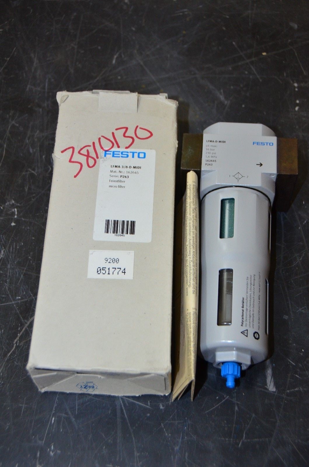 Festo LFMA-3/8-D-MIDI Micro Filter 162645 Series P243