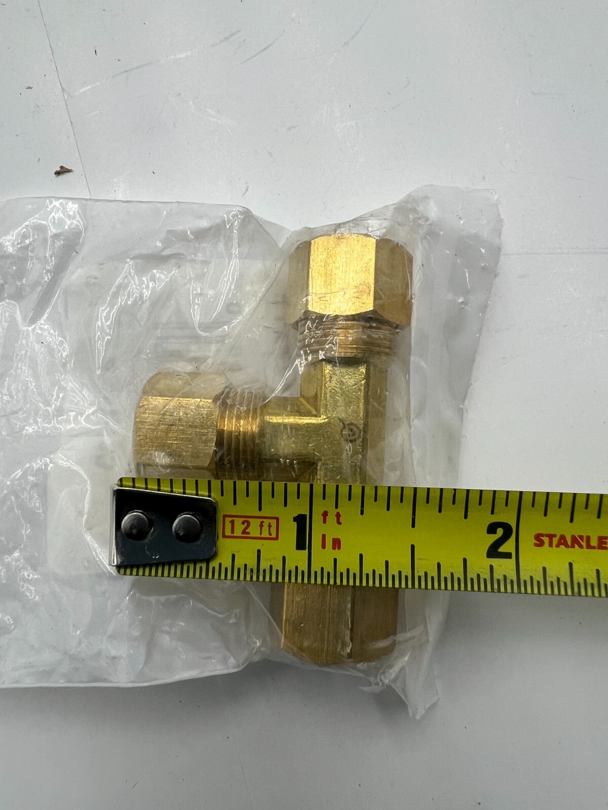 Pipe Tee, 3/8 in, Compression, Brass 4338133 Fits JMF