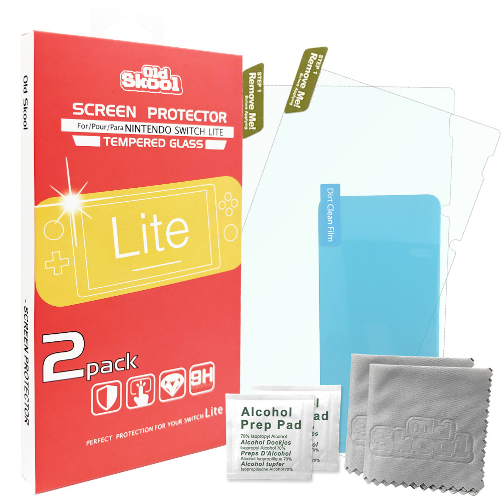Old Skool Tempered Glass Screen Protector 2-PACK for Nintendo Switch Lite