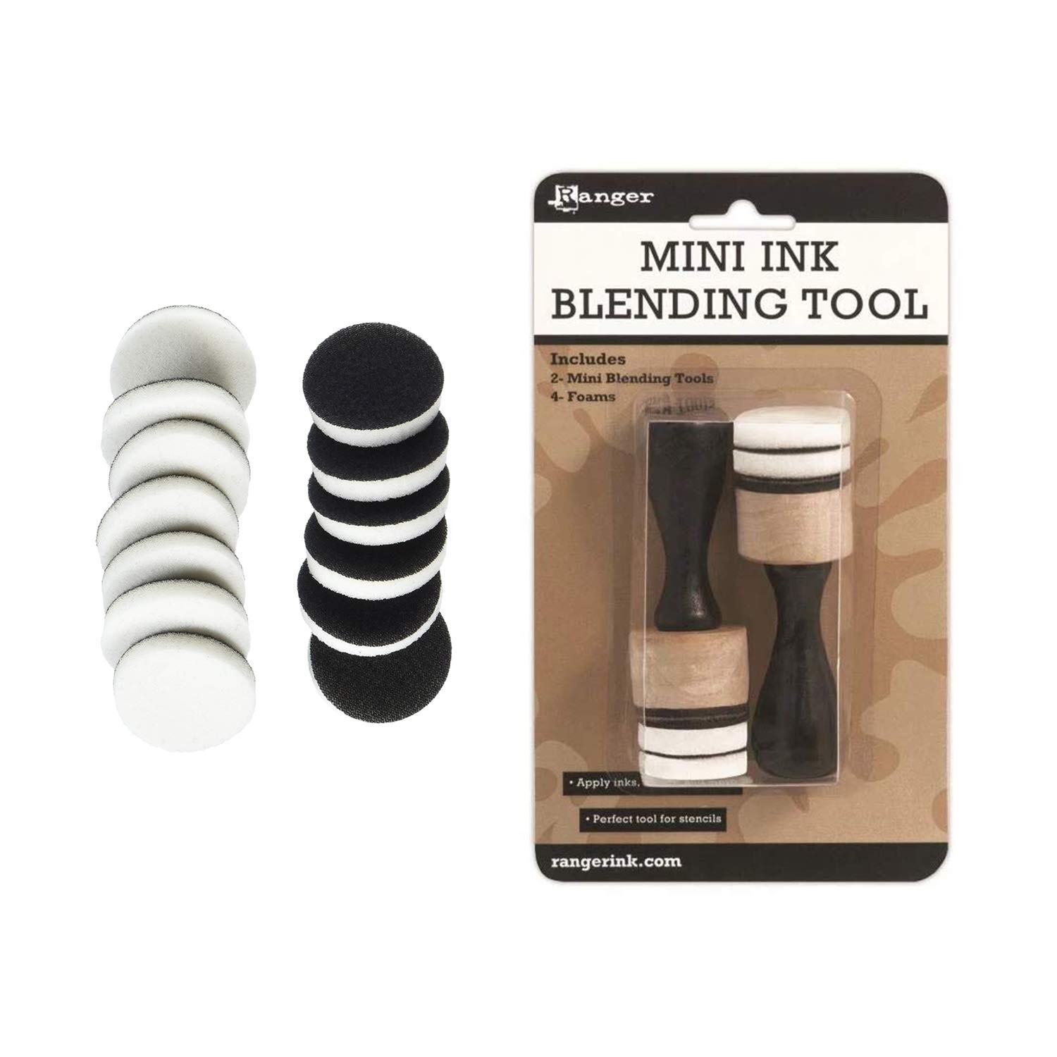 Ranger Mini Ink Blending Tool 1 Replacement Foams Bundle with  Sports