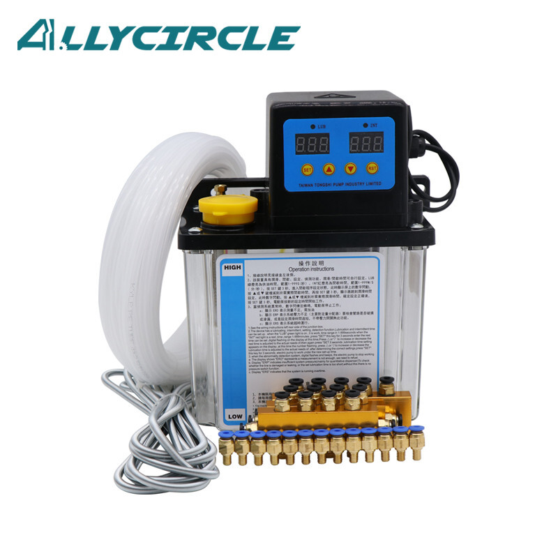Automatic Solenoid 2L Oil Pump Lubrication Pump Set AC110V CNC Oil Pump